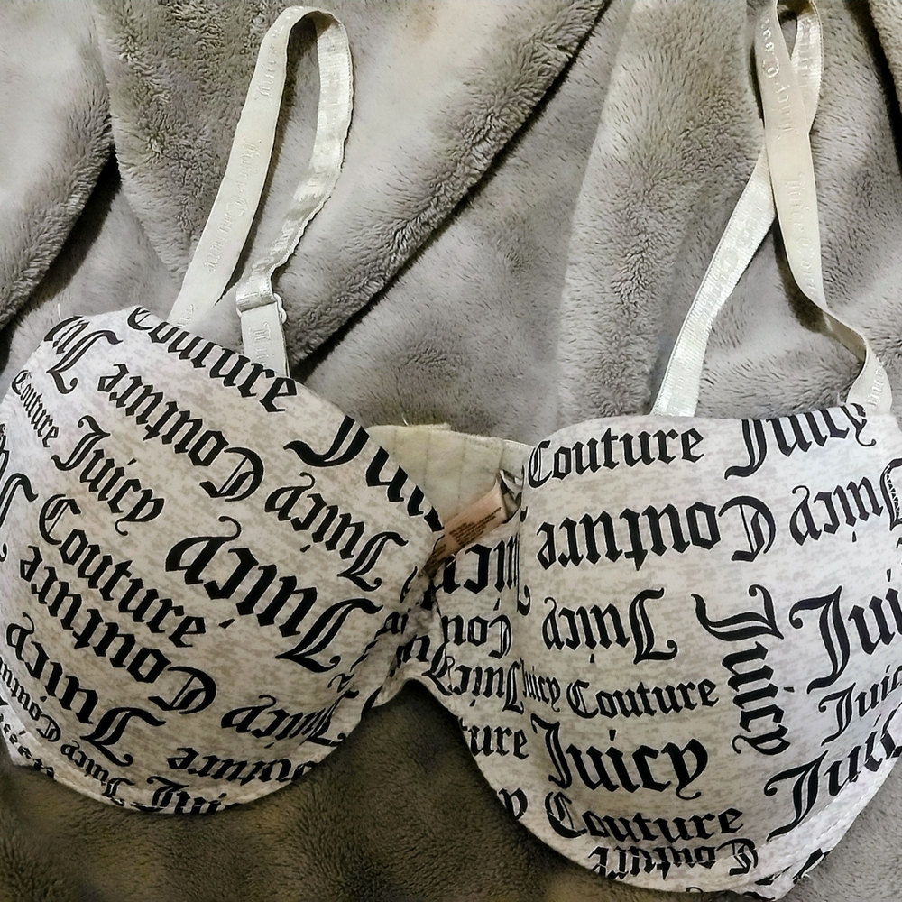 Juicy Couture Black and Gray Bra